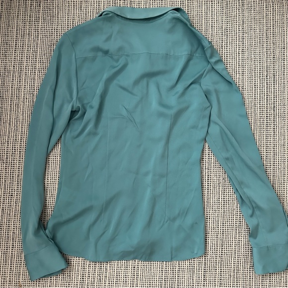 NWT Silk Theory button up blouse seafoam green size P - Picture 6 of 7